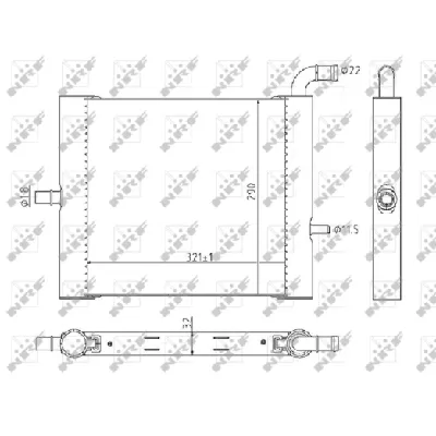 Hladnjak, hlađenje motora NRF NRF 59176 IC-E10F88