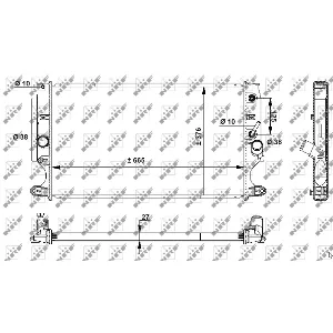 Hladnjak, hlađenje motora NRF NRF 59202 IC-DEB3B4