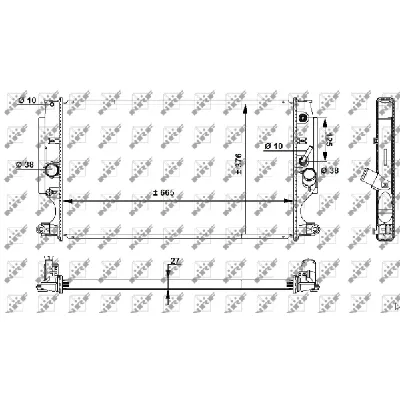 Hladnjak, hlađenje motora NRF NRF 59202 IC-DEB3B4