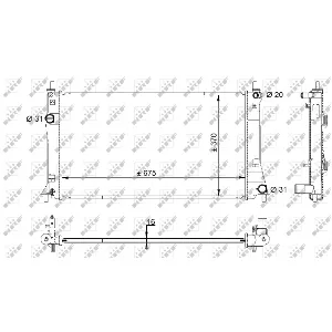 Hladnjak, hlađenje motora NRF NRF 59205 IC-DEB3B6