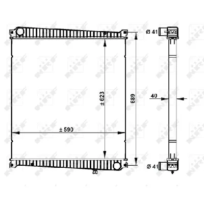 Hladnjak, hlađenje motora NRF NRF 59212 IC-E4FF23