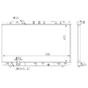 Hladnjak, hlađenje motora NRF NRF 59225 IC-F70177