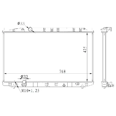 Hladnjak, hlađenje motora NRF NRF 59225 IC-F70177