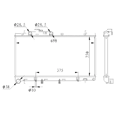 Hladnjak, hlađenje motora NRF NRF 59227 IC-F70179
