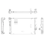 Hladnjak, hlađenje motora NRF NRF 59228 IC-F7017A