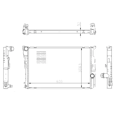 Hladnjak, hlađenje motora NRF NRF 59228 IC-F7017A