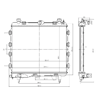 Hladnjak, hlađenje motora NRF NRF 59259 IC-F70199