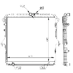 Hladnjak, hlađenje motora NRF NRF 59261 IC-F7019B