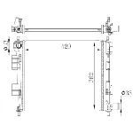 Hladnjak, hlađenje motora NRF NRF 59262 IC-F7019C