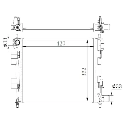 Hladnjak, hlađenje motora NRF NRF 59262 IC-F7019C
