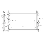 Hladnjak, hlađenje motora NRF NRF 59265 IC-F7019F