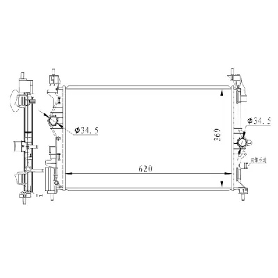 Hladnjak, hlađenje motora NRF NRF 59265 IC-F7019F