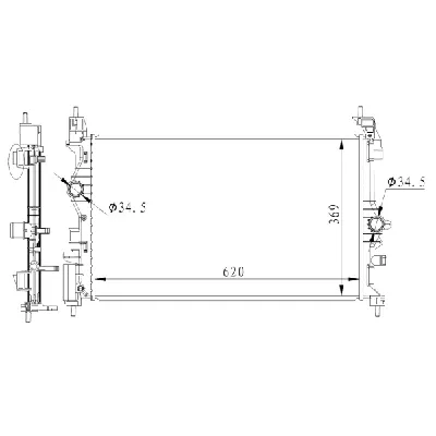 Hladnjak, hlađenje motora NRF NRF 59272 IC-F701A5