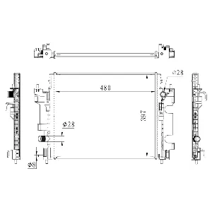 Hladnjak, hlađenje motora NRF NRF 59274 IC-F701A7