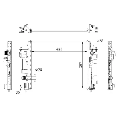 Hladnjak, hlađenje motora NRF NRF 59274 IC-F701A7