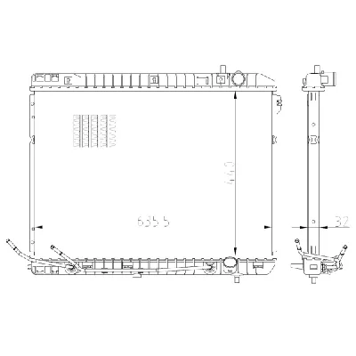 Hladnjak, hlađenje motora NRF NRF 59297 IC-G07341