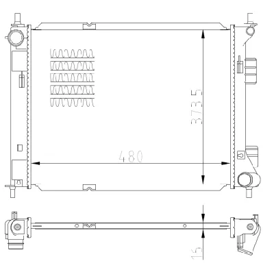 Hladnjak, hlađenje motora NRF NRF 59315 IC-G0K3LG