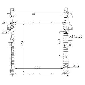 Hladnjak, hlađenje motora NRF NRF 59342 IC-G0NHGG