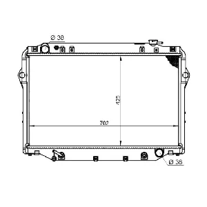 Hladnjak, hlađenje motora NRF NRF 596712 IC-DA741C