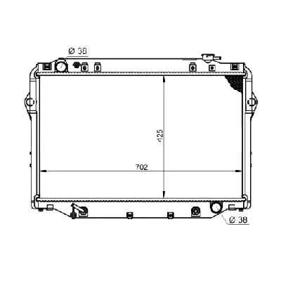 Hladnjak, hlađenje motora NRF NRF 596712 IC-DA741C
