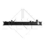 Hladnjak, hlađenje motora NRF NRF 596712 IC-DA741C