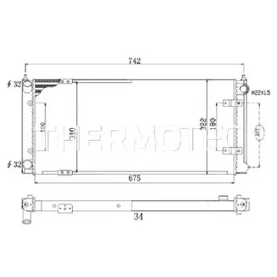 Hladnjak, hlađenje motora THERMOTEC D7W028TT IC-B8DDA8