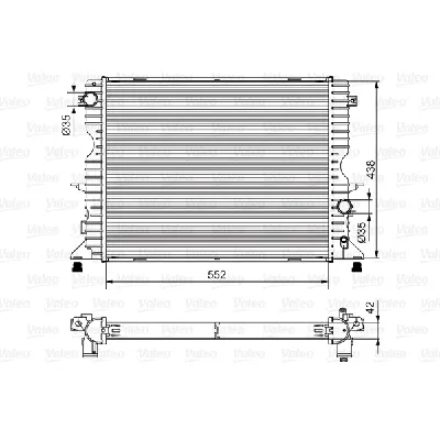 Hladnjak, hlađenje motora VALEO VAL701545 IC-DC3639