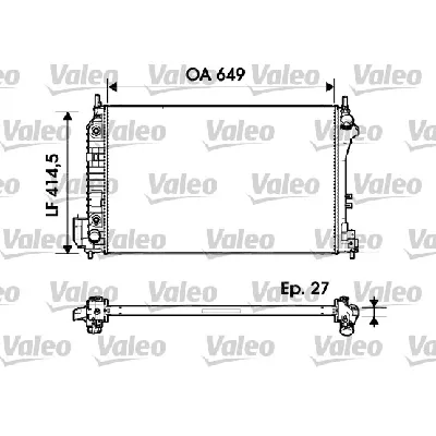 Hladnjak, hlađenje motora VALEO VAL732947 IC-A8354A