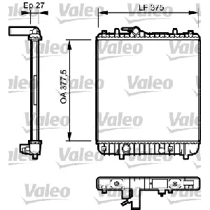 Hladnjak, hlađenje motora VALEO VAL734330 IC-A8340A