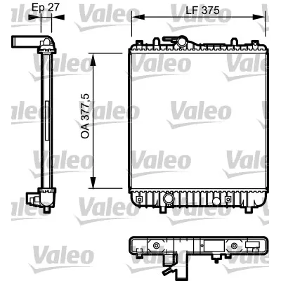 Hladnjak, hlađenje motora VALEO VAL734330 IC-A8340A