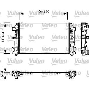 Hladnjak, hlađenje motora VALEO VAL735084 IC-BB518F