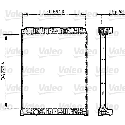 Hladnjak, hlađenje motora VALEO VAL735305 IC-C0C1AF