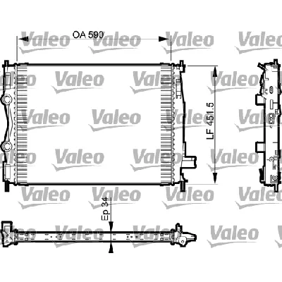 Hladnjak, hlađenje motora VALEO VAL735380 IC-CF60F4