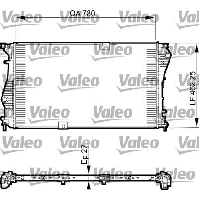 Hladnjak, hlađenje motora VALEO VAL735599 IC-E51D44