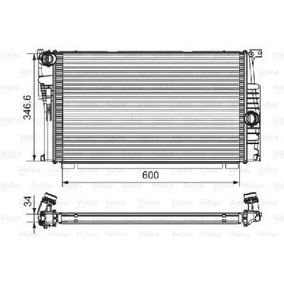 Hladnjak, hlađenje motora VALEO VAL735615 IC-E11F11