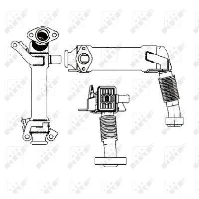 Hladnjak, recirkulacija izduvnih gasova NRF NRF 48001 IC-DA73FB