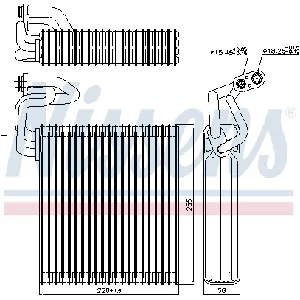 Isparivač, klima-uređaj NISSENS NIS 92214 IC-A95F09