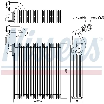 Isparivač, klima-uređaj NISSENS NIS 92214 IC-A95F09