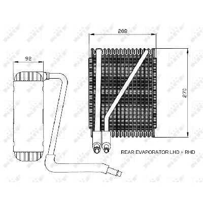 Isparivač, klima-uređaj NRF NRF 36044 IC-B2C7B6