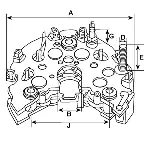 Ispravljač, alternator CARGO CAR131304 IC-ABD045