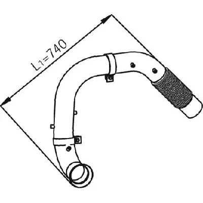 Izduvna cev DINEX DIN54191 IC-B3CAAC