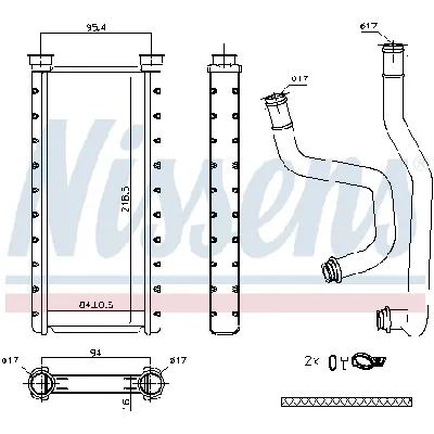 Izmenjivač toplote NISSENS NIS 707183 IC-F8269A