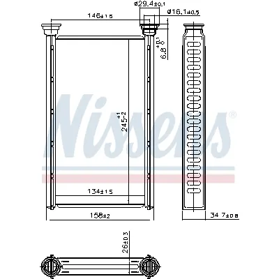 Izmenjivač toplote NISSENS NIS 707209 IC-G0UAED