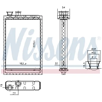 Izmenjivač toplote NISSENS NIS 707224 IC-G11C4Q