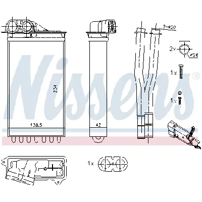 Izmenjivač toplote NISSENS NIS 71161 IC-D2F21A