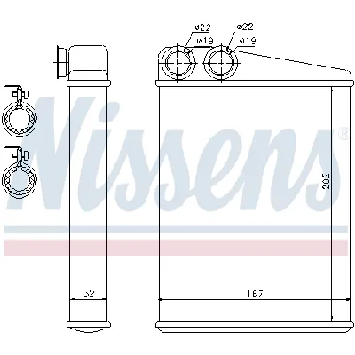 Izmenjivač toplote NISSENS NIS 72046 IC-D133B1