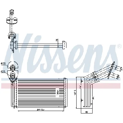 Izmenjivač toplote NISSENS NIS 73973 IC-A359DA