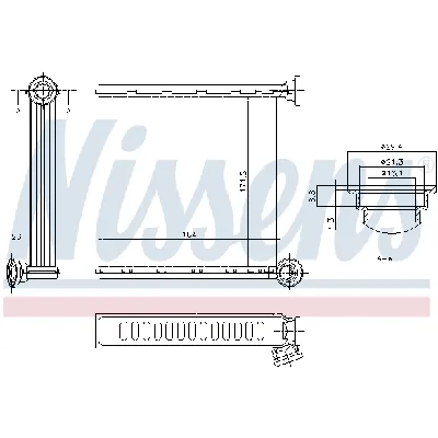 Izmenjivač toplote NISSENS NIS 73980 IC-D0E19C