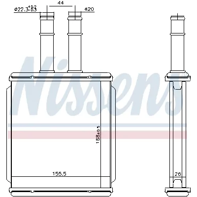 Izmenjivač toplote NISSENS NIS 73999 IC-G0R6GD