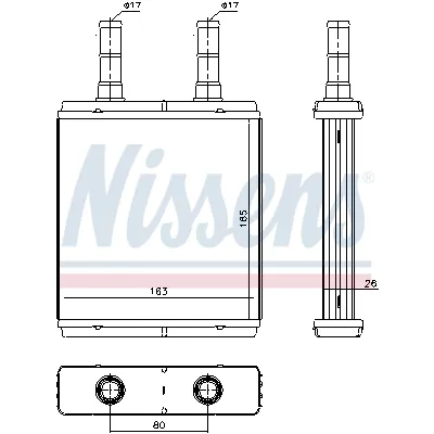 Izmenjivač toplote NISSENS NIS 77613 IC-A359FD